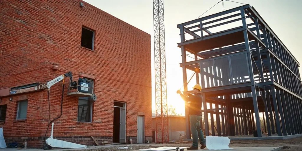 comparação entre estrutura metálica e alvenaria em construção residencial