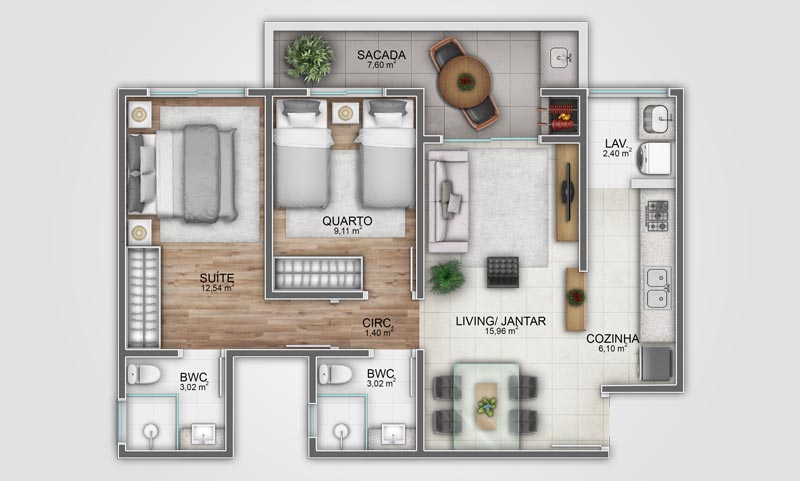 Planta baixa de projeto de arquitetura online para construção de casa
