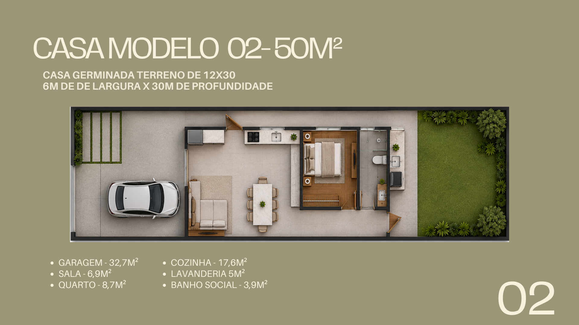 Casa geminada 50m²