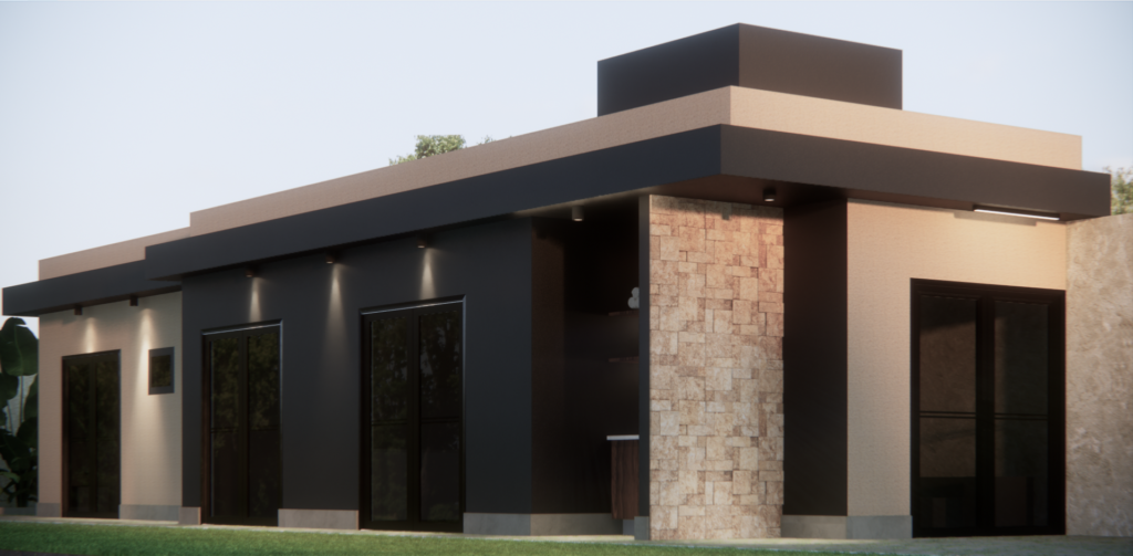 Casa Geminada de 50m²: Projeto Inteligente Para Terrenos Compactos e Investimento Imobiliário 2 04 4